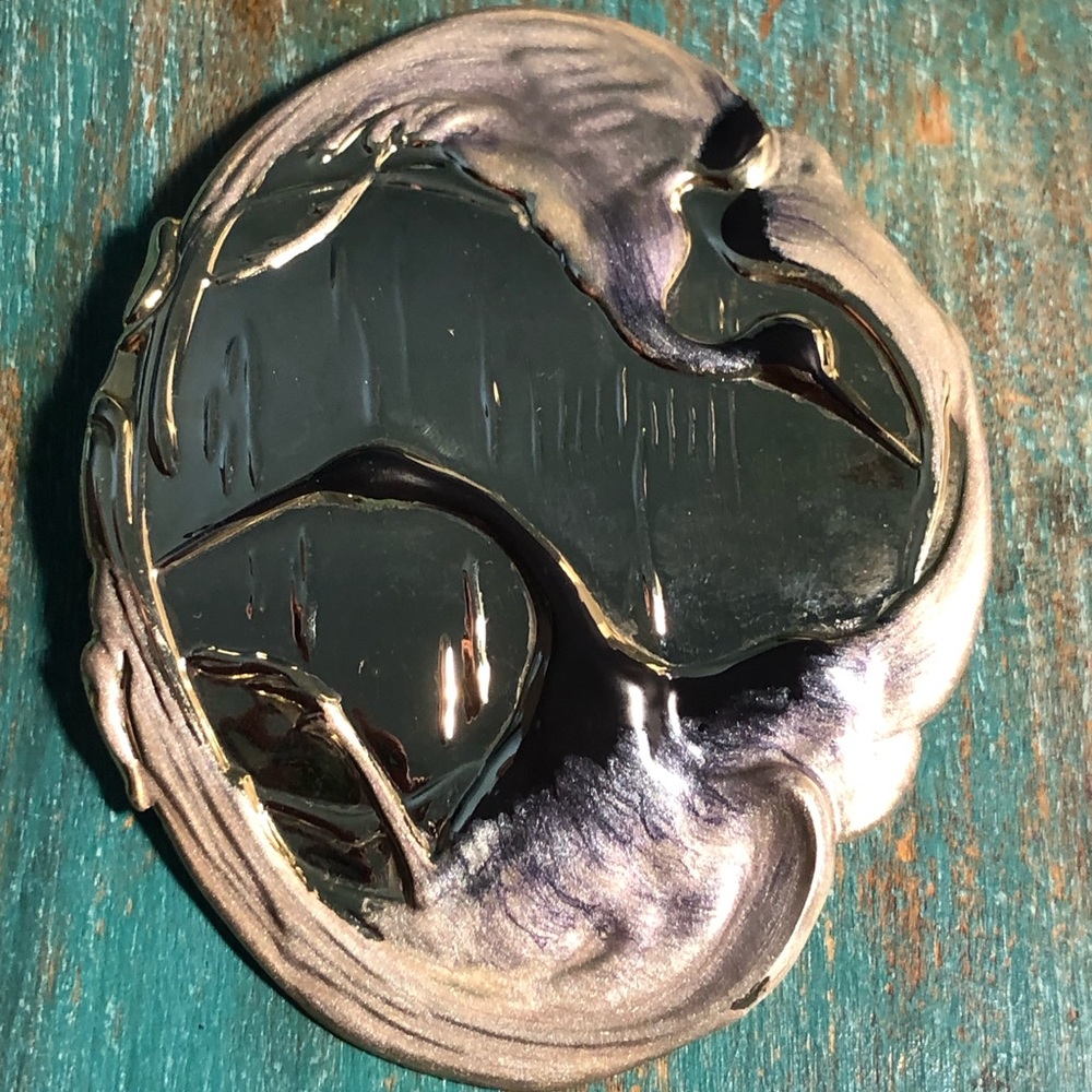Vintage Charmant Shore Bird Belt Buckle